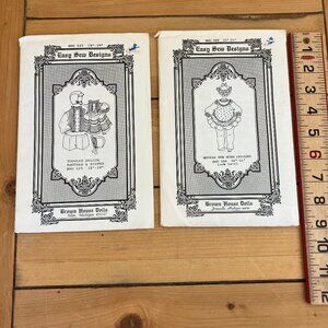 Brown House Dolls 2 Sewing Patterns Newborn #460 and Toddler Boy & Girl #525